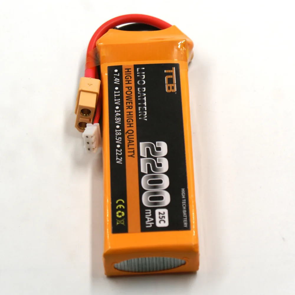5pcs TCB RC Lipo battery 7.4v 2200mAh 25C 2s for rc airplane quadcopter car boat AKKU Free shipping | Игрушки и хобби
