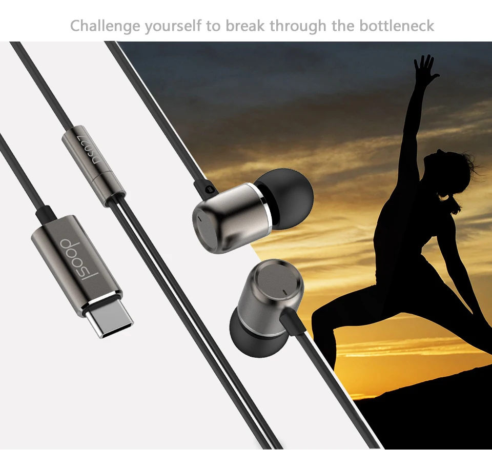 Doosl HiFi музыкальные наушники-вкладыши с интерфейсом type-C для всех устройств Встроенный выходной порт type-C для samsung X8 Xiaomi 6