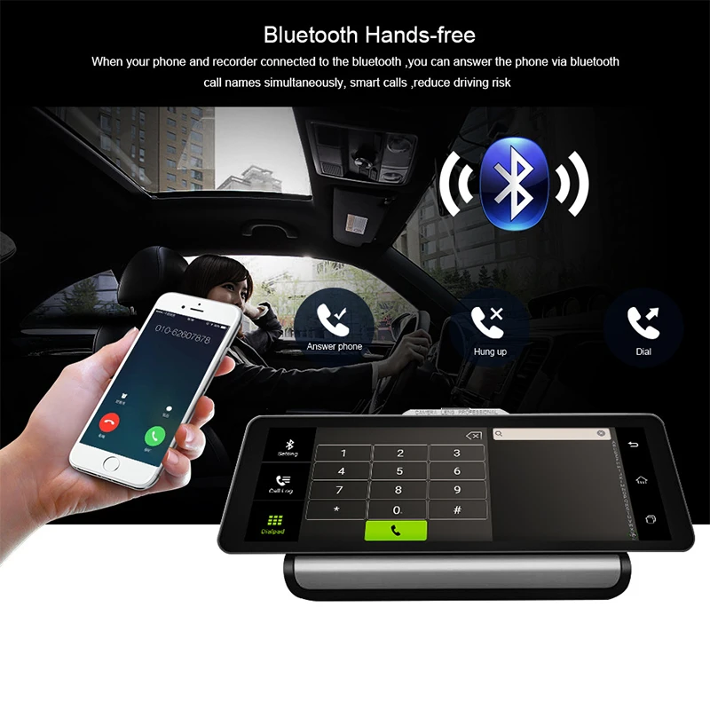 AfmoDVR 1080 P регистраторы 10 ''сенсорный экран двойной объектив DVR с Android 4 г/wi fi gps