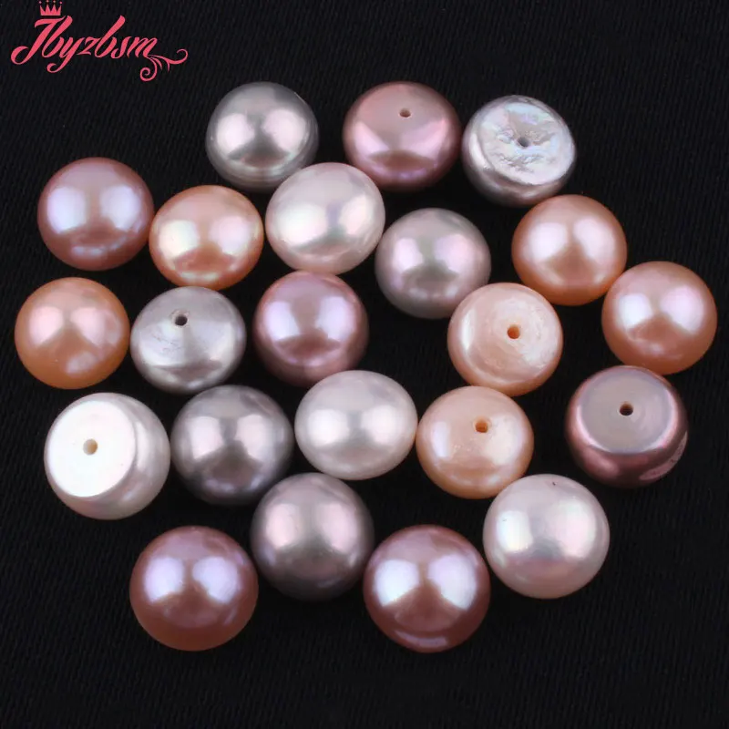 10 мм Половина бурения пресноводный жемчуг Натуральный камень жемчуг натуральный бусинки бусы Бусины 1 пара для DIY серьги ювелирных изделий Интимные аксессуары