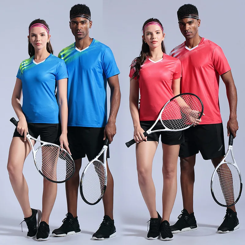 Мужские теннисные рубашки для фитнеса мужчин и женщин тренировок по настольному