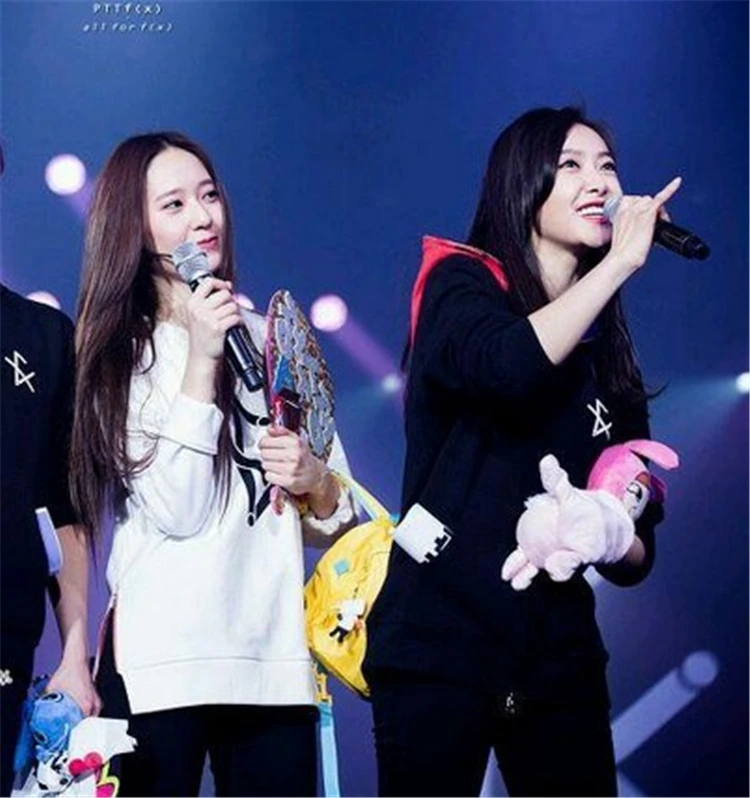 Kpop F (x) Victoria KRYSTAL толстовки с круглым вырезом и принтом четырьмя стенками k pop