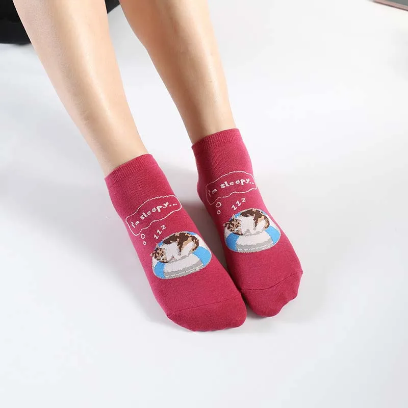 [WPLOIKJD]Harajuku милые неторопливо Мопсов Забавные женские носки Красивый комплект
