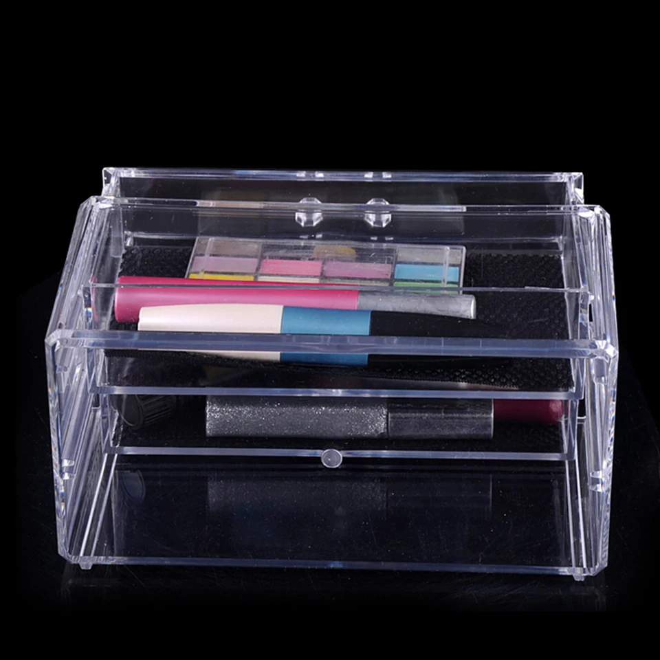 

Clear Makeup Organizer Cosmetic Acrylic makeup storage Case Display Box Jewelry Storage Holder No.10053