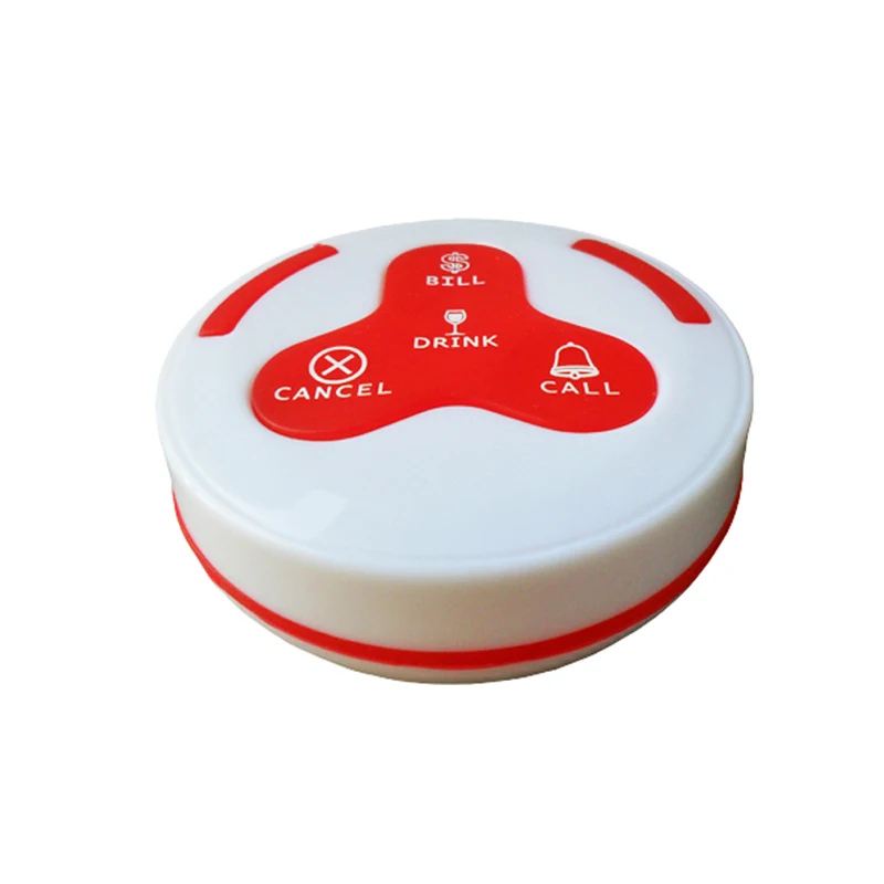 433.92mhz Wireless table calling system waiter call service button waterproof bell for Restaurant Equipment K-H4