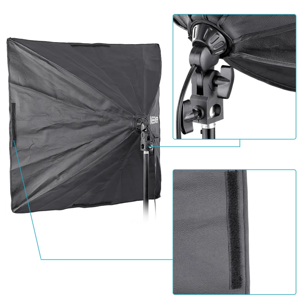 Neewer 700W 5500K софтбокс для студийной фотосъемки осветительный набор 24x24 дюйма