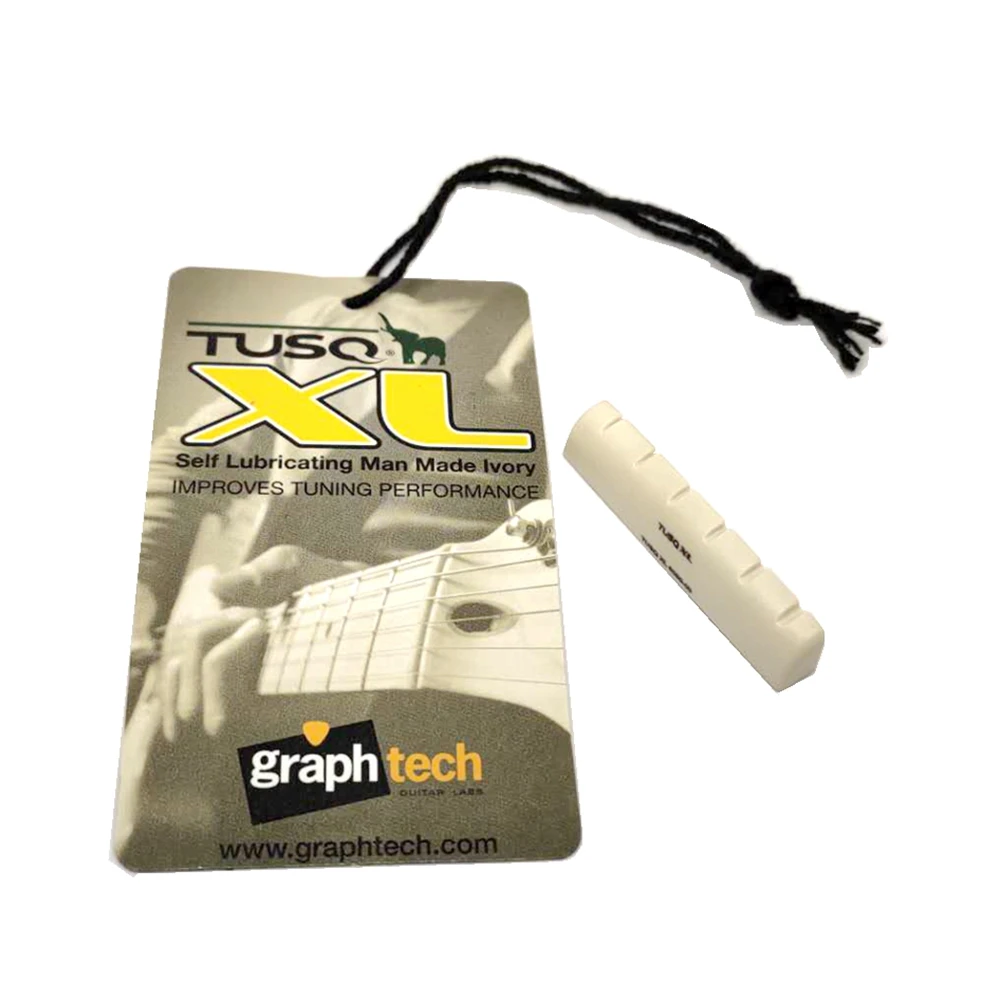 График Tech PQ-6060-00 tusq XL 1/" 6-ой Гитары шлицевая гайка для EPI стиль Гитары, цвета слоновой кости