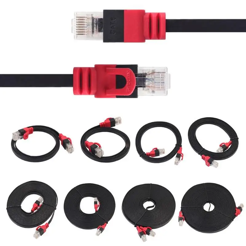 Ethernet кабель плоский дизайн CAT6 плоские кабели RJ45 Lan сетевой Патч корд для