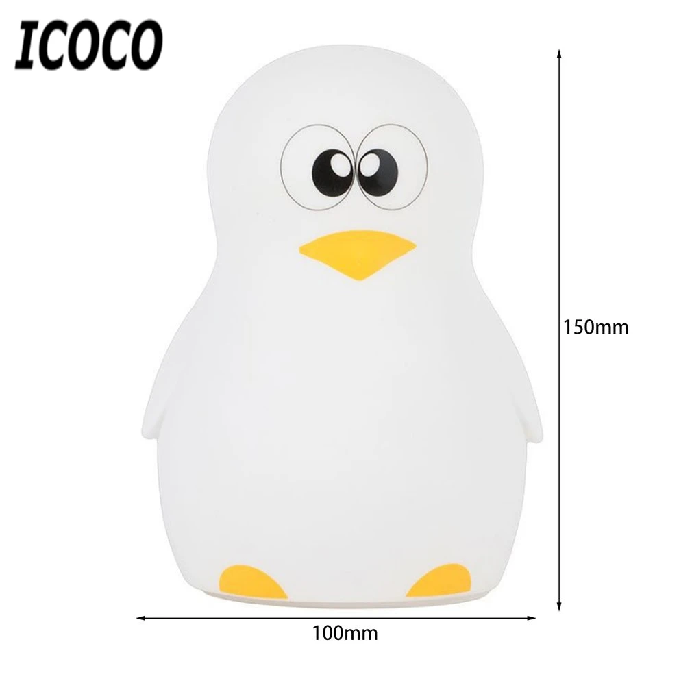 Icoco милый пингвин ночник Регулируемый Красочный светодиодные рабочего свет