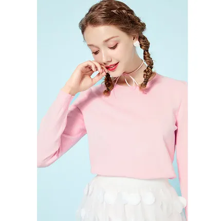 pink SEMIR кашемировый вязаный свитер женские пуловеры водолазка осень зима базовый женский свитер в Корейском стиле облегающий черный - Цвет: pink
