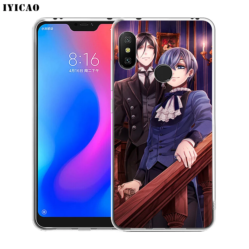 IYICAO Black Butler Soft Silicone Phone Case for Xiaomi Redmi 4A 5A 6A Note 7 6 5 Pro Plus 4X Prime Cover | Мобильные телефоны и