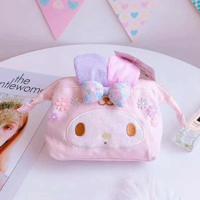 Мультяшные японские косметички hello kitty My Melody Cinnamoroll для собак, пудинга, собак, дорожные сумки для хранения, сумки для девочек, косметички, чехол-карандаш