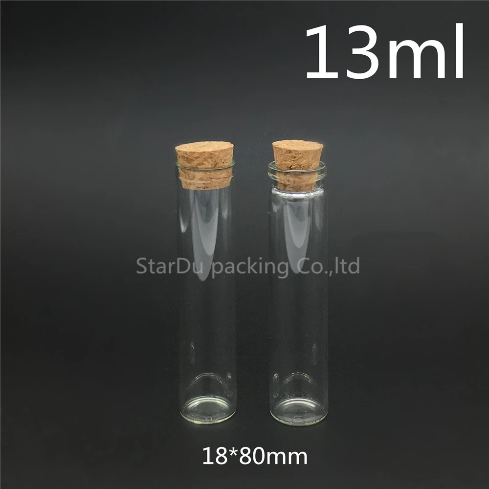 Бесплатная доставка 24 шт./лот 13 мл 18*80 мм Желая Стеклянная бутылка с пробкой