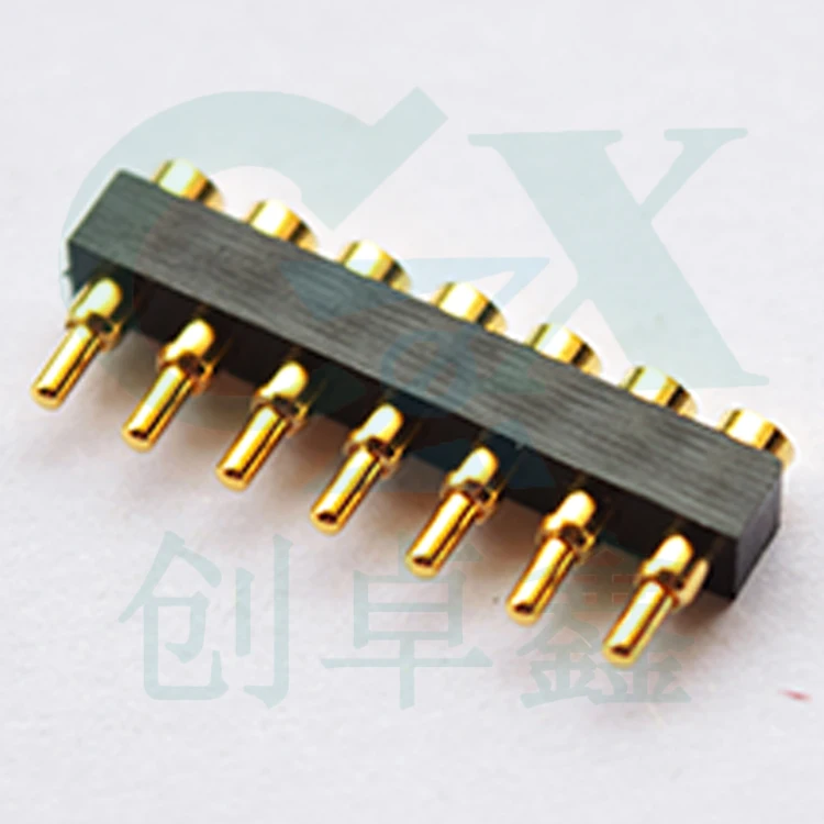 7pin мужской ток 2А пружинный планшет Латунное золотое покрытие высокого класса pogo