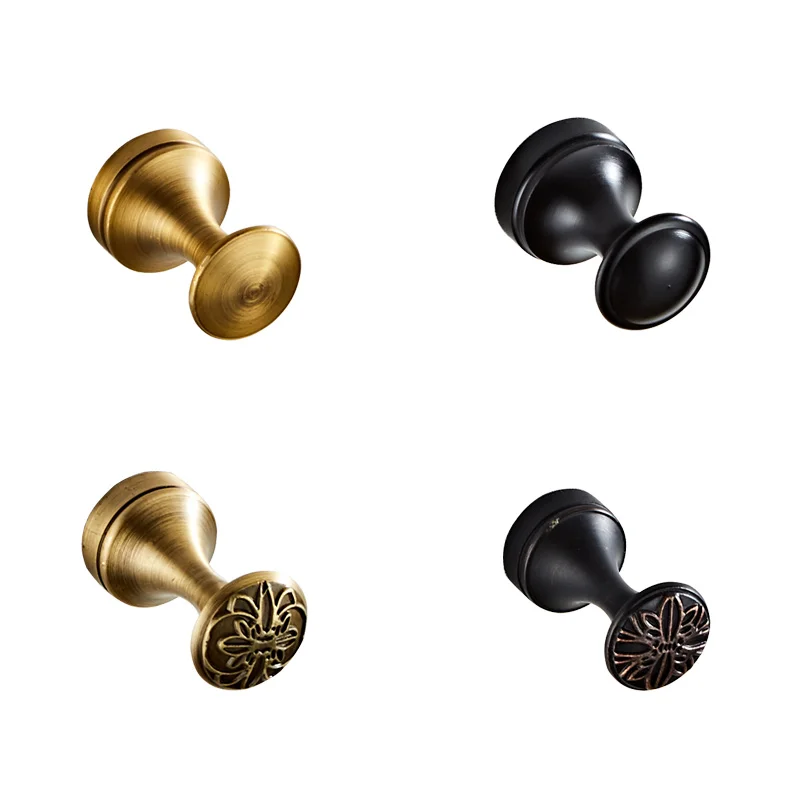 

SmileMonkey Wall Clothes vintage robe hooks European style wall hanging hook door retro coat hat hanger hook Copper Materia