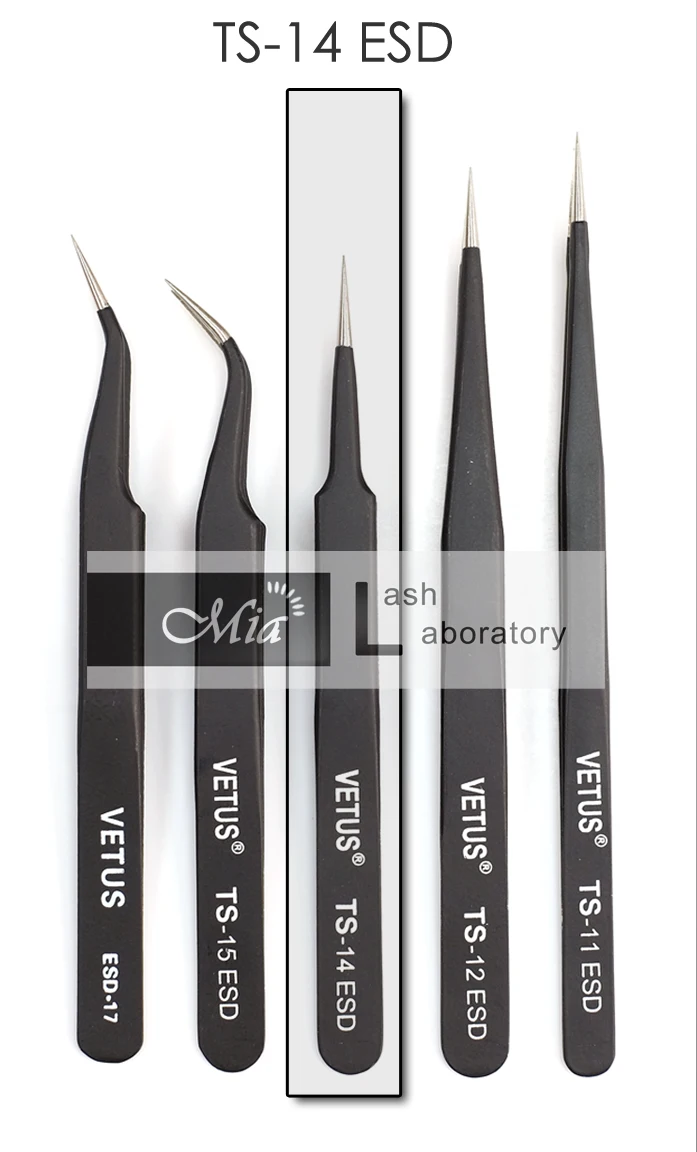 

VETUS ESD14 Straight Precise Fine Point Tweezers Eyelash Extension
