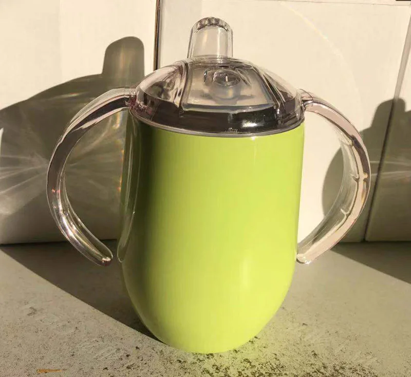 light green Потрясающий фирменный логотип, 12 унций, непроливающаяся чашка-непроливайка, Детская кружка, соска, бутылочки, термос, стакан,, высокое качество - Название цвета: light green