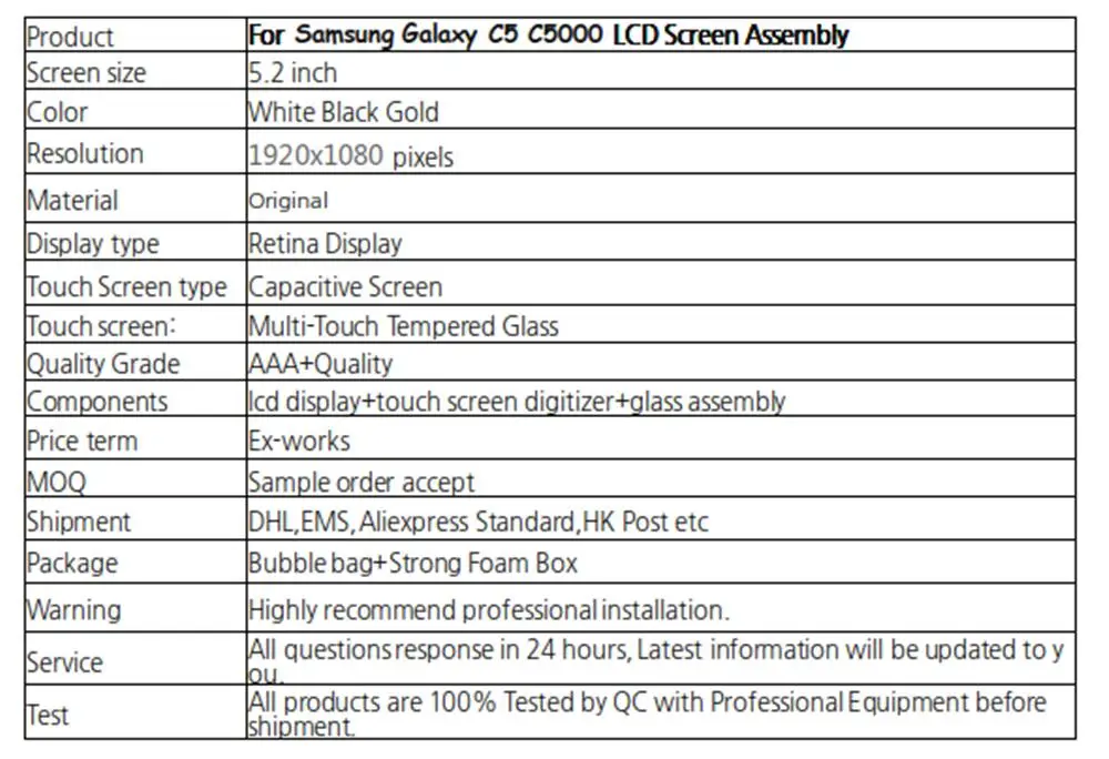Супер Amoled ЖК-дисплей для samsung Galaxy для C5 C5000 ЖК-дисплей сенсорный экран в сборе Замена для C5