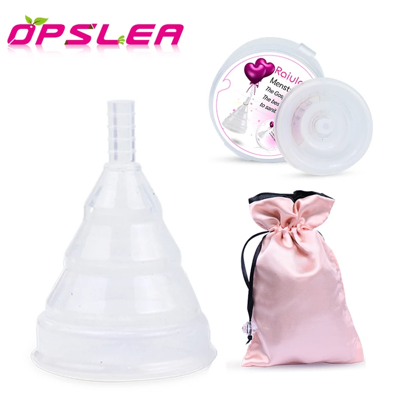 

Новинка, 1 шт., портативная менструальная чаша, продукт для женской гигиены, медицинская силиконовая многоразовая Складная чашка для леди, у...