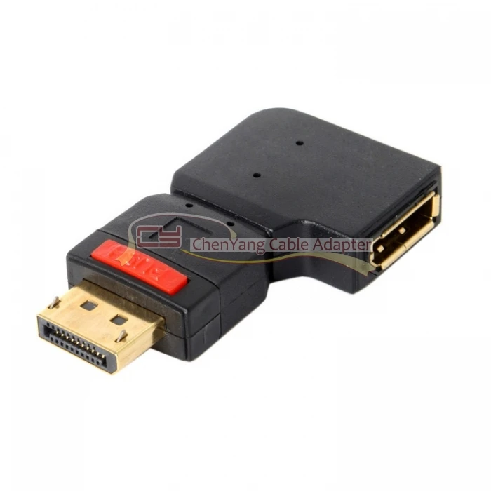 

Cablecc Left Angled 90 Degree DP DisplayPort Male to Female Extension Adapter