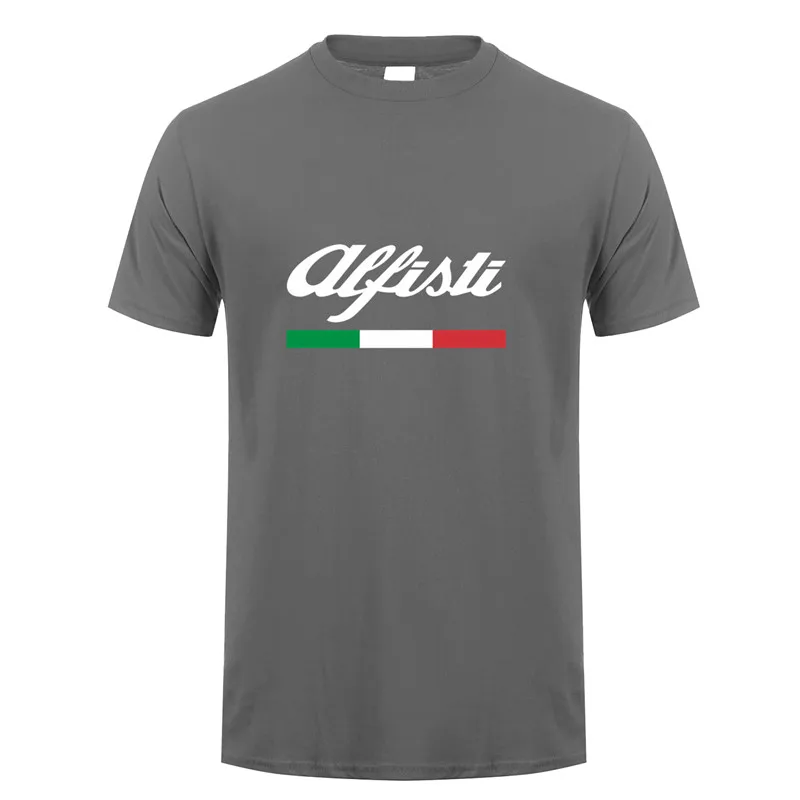 Charcoal Alfa Romeo футболка для мужчин Топы Новая мода короткий рукав Alfisti футболка футболки мужская футболка LH-069 - Цвет: Charcoal