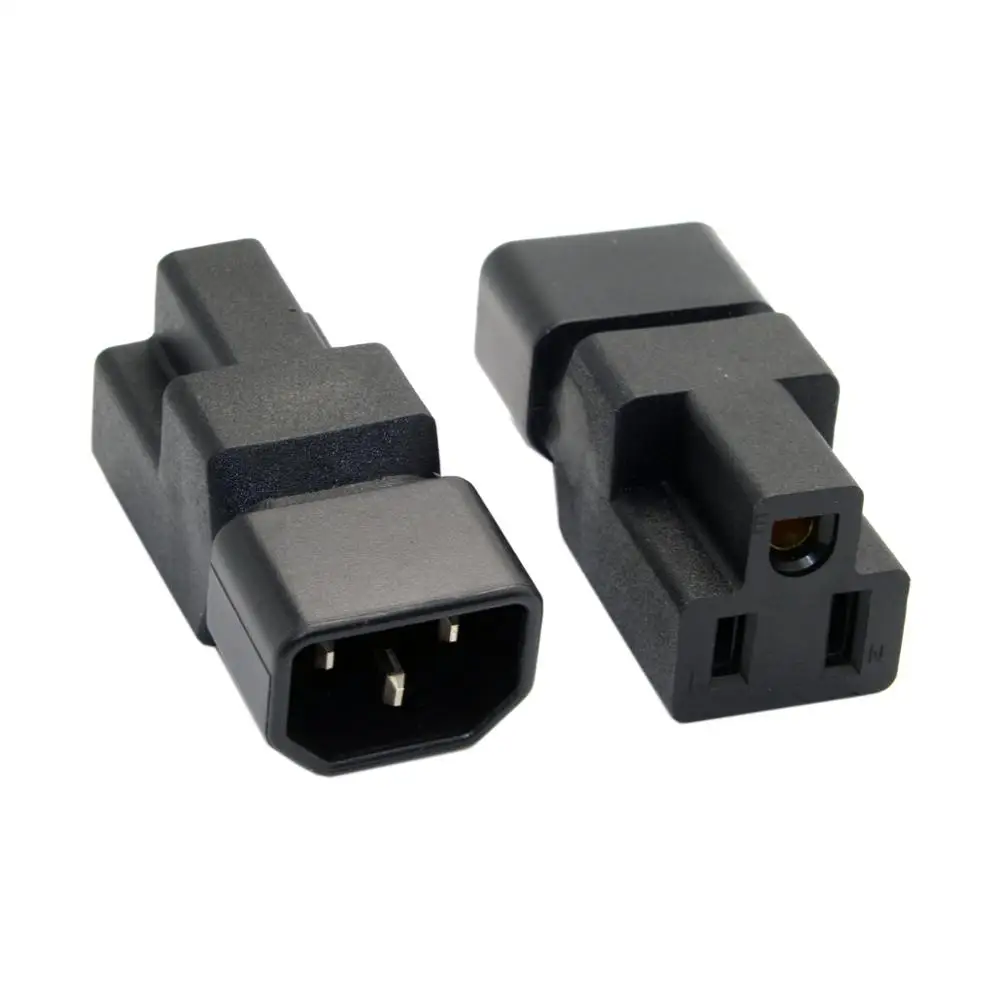 IEC320 C14 Male to Nema 5 15R PDU USA UPS удлинитель адаптер питания Компьютерные кабели и