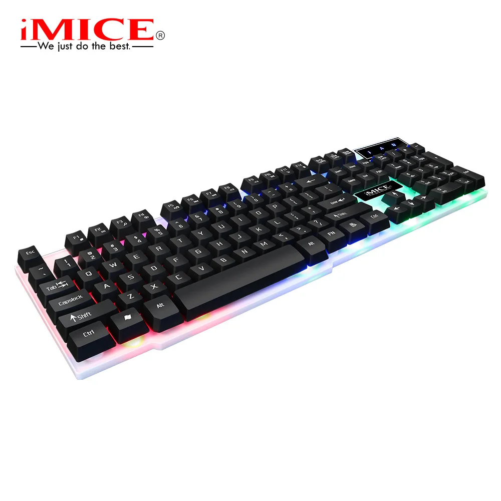 IMice игровая механическая клавиатура с подсветкой и подсветкой RGB Gamer для компьютера, ПК, ноутбука, светодиодный ключ, крышка s