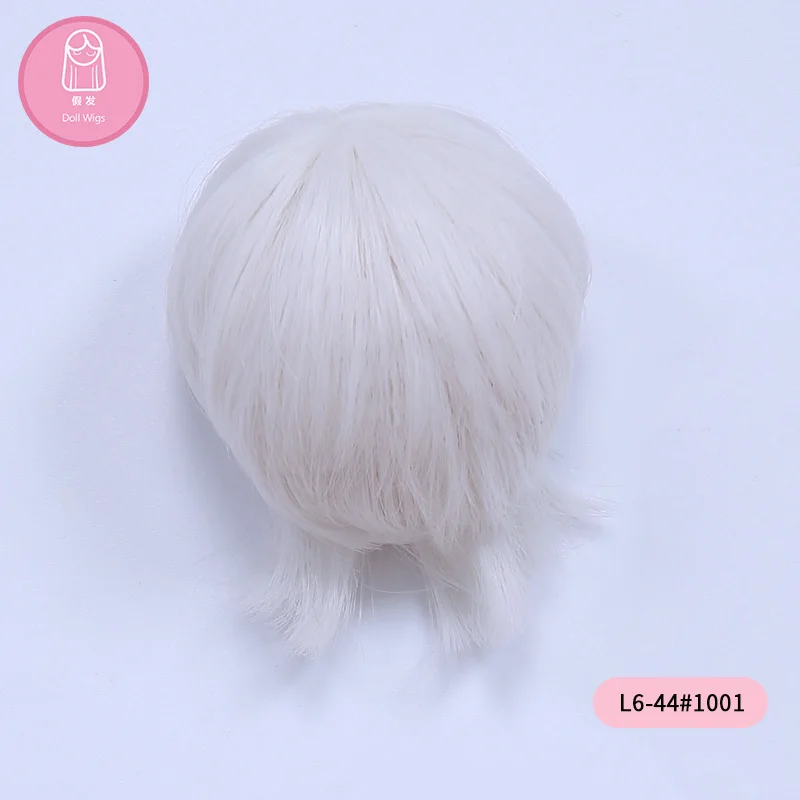 Wig L6-44 1001 Парик для куклы BJD Taco& Dolomi Размер 6-7 дюймов 1/6 высокая температура короткие красивые белые волосы - Цвет: Wig L6-44 1001