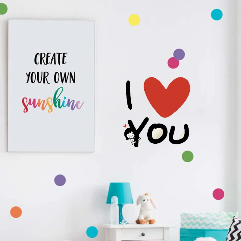 

YOYOYU Wall Decal I Love You Quote Wall Stickers For Bedroom Home Decoration Accessories Fashion Modern Design Decor DIY ZW277