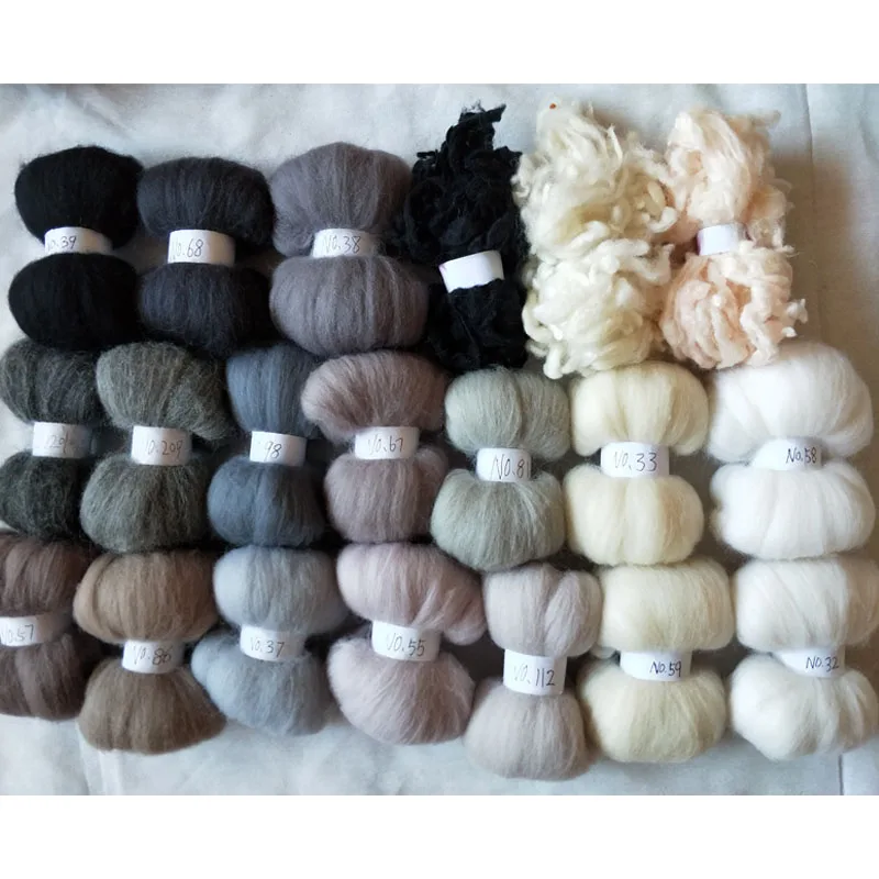 WFPFBEC Альпака кудрявые волокна для шерсти фетра особенно Для Пуделя/Бишон и овец