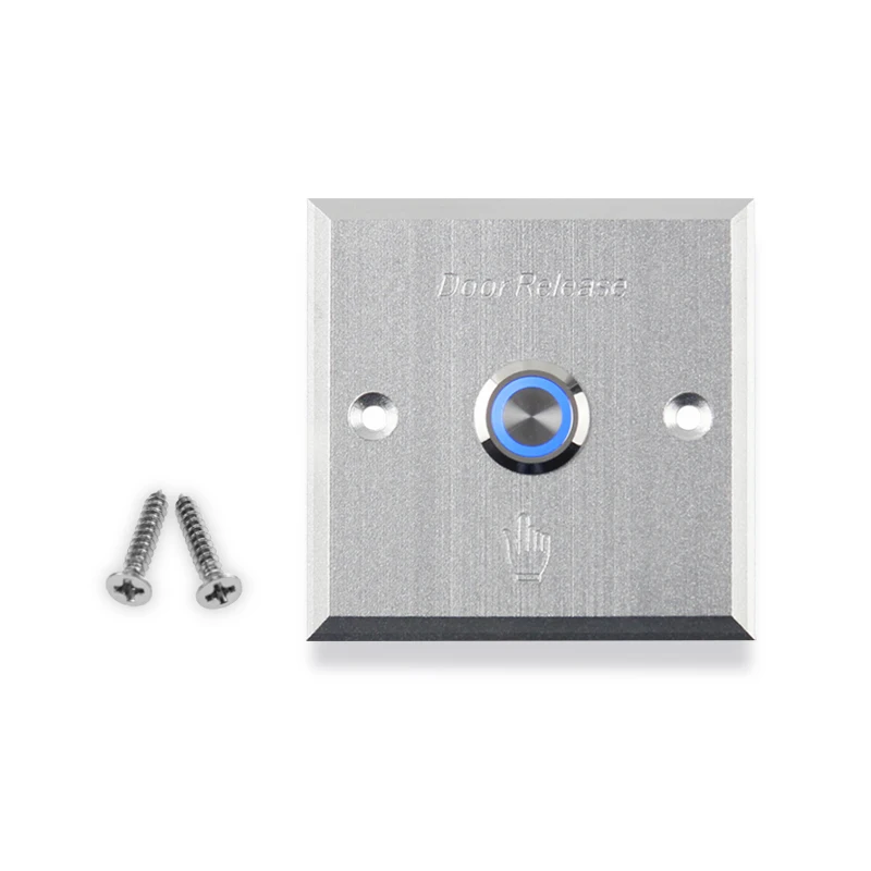 Door button with blue LED backlight Metal Exit switch door release For electric Lock Access Control system home alarm | Безопасность и