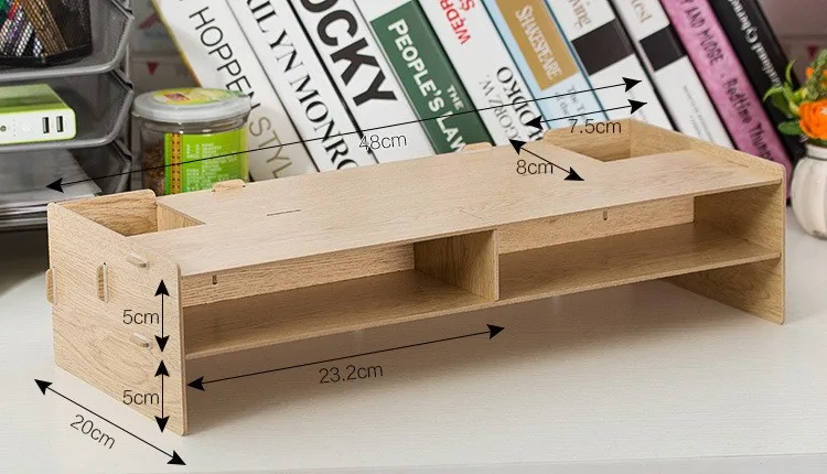 Новинка деревянный стол для хранения сделай сам увеличение Компьютерный дисплей