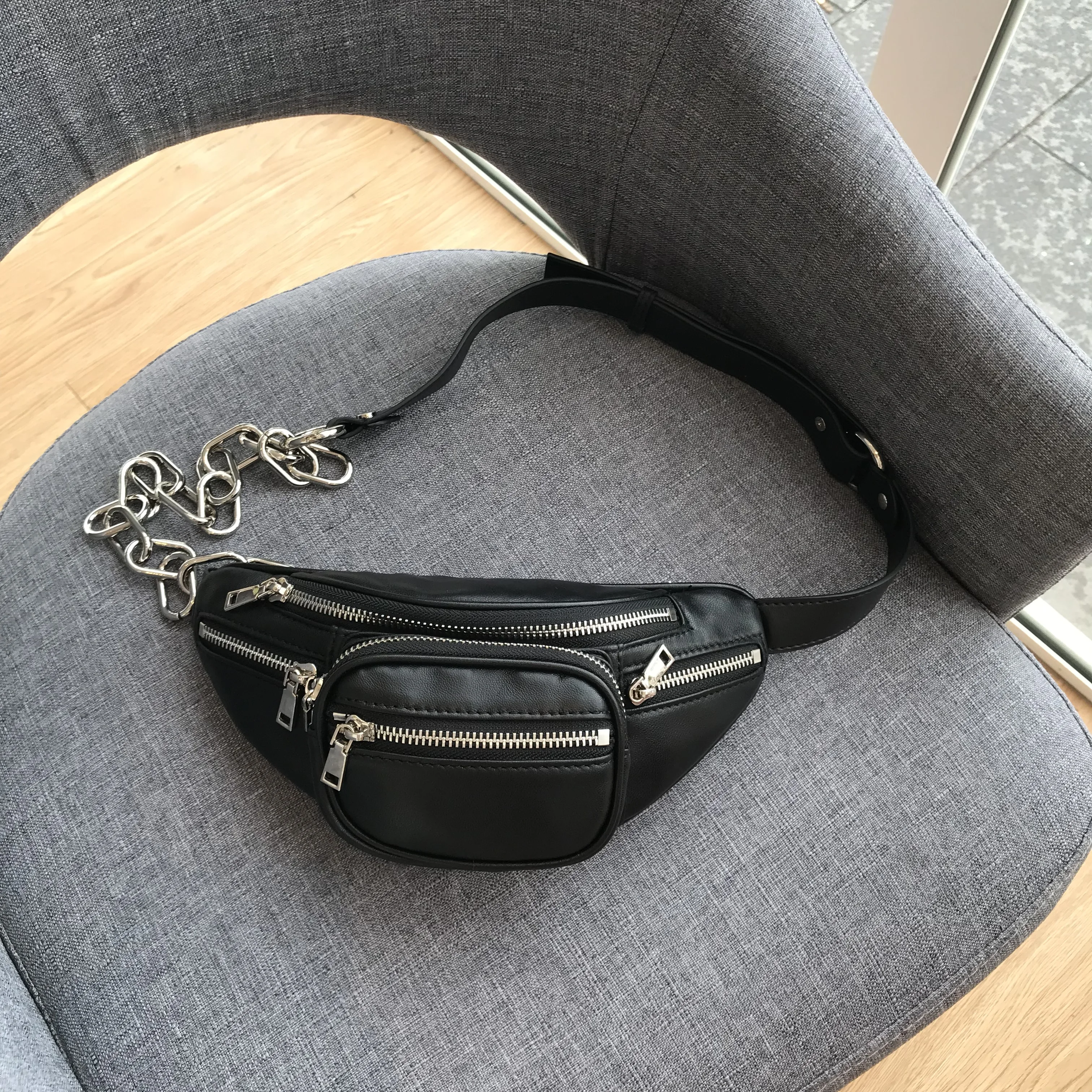 

Kafunila waist pack bags for women 2019 genuine leather luxury handbags women bags designer waist fanny packs belt chest bags