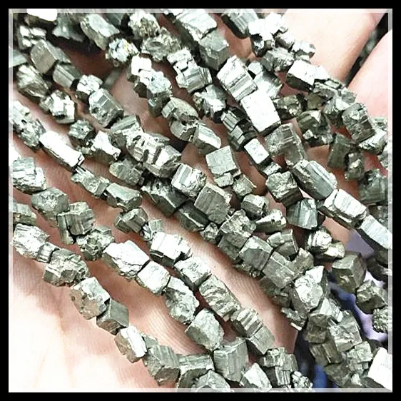 

1 STRING nature pyrite chips natural mine for charms bracelets making jewelry findings diy beads 4-6mm 1 strings 15.5 inches