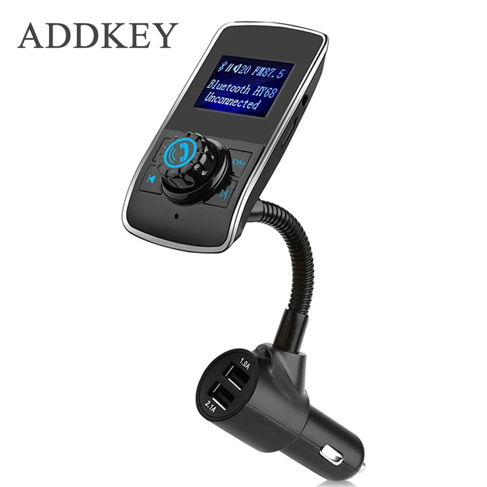 ADDKEY Bluetooth FM Передатчик Автомобильный Mp3 плеер Беспроводной Модулятор Громкой