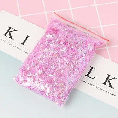 Неровные Оболочки Бумаги блесток DIY ногтей Flakies красочные блестки для нейл Арта(искусство украшения ногтей) для 3D украшения ногтей, 10 г/лот - Цвет: Pink