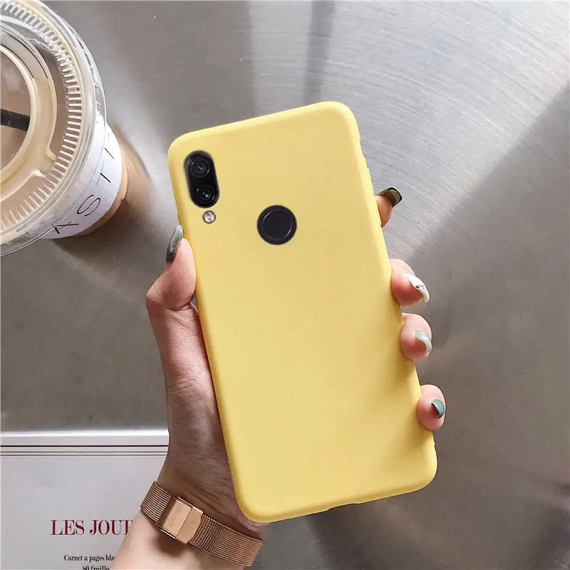 yellow Матовый Силиконовый чехол для телефона на huawei y5 y6 y7 prime y3 y9 y5 ii 2 яркие цвета Мягкая задняя крышка из ТПУ fundas coque - Цвет: yellow