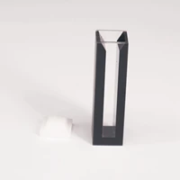 1750ul 10mm path length micro quartz cuvette cell with black walls and lid for spectrometer