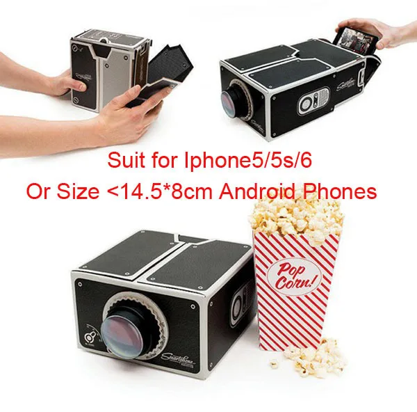 Cardboard Mini Smartphone Projector Easy Assemble DIY Mobile Phone Portable Cinema For Iphone/Samsung/Android Phones | Электроника