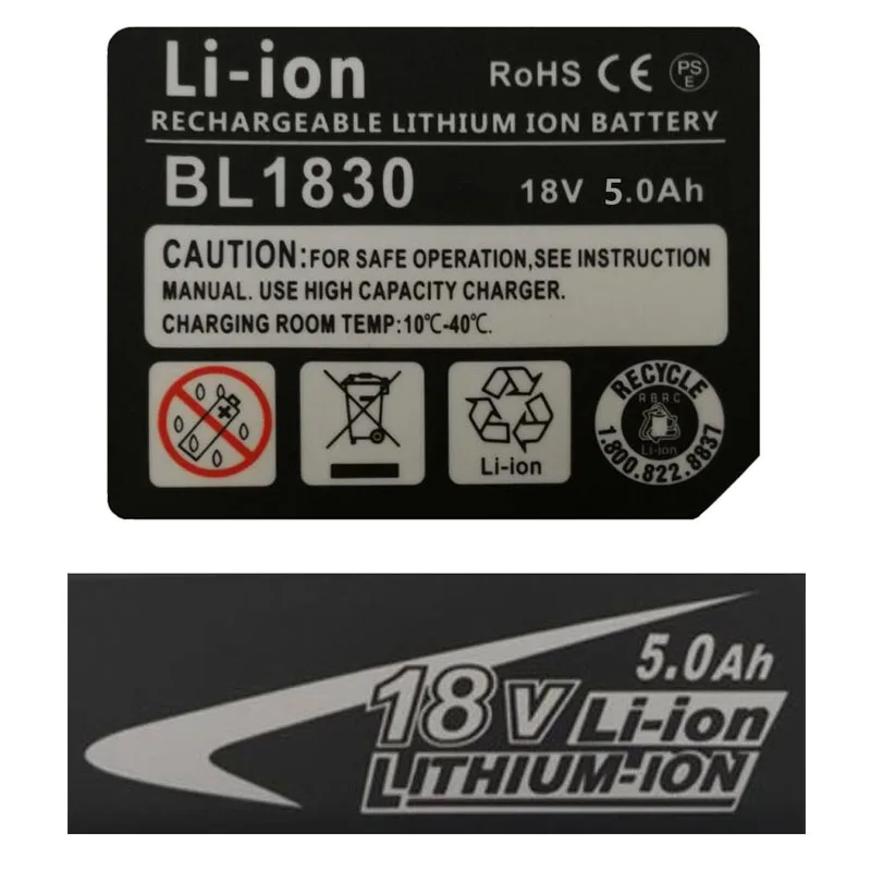 Аксессуары для инструментов BL1830 BL1840 BL1850 BL1860 тег Li-Ion ярлык аккумулятора для Makita 18 V 3000 мАч 4000 мАч 5000 мАч 6000 мАч батарея - Цвет: 5Ah Label