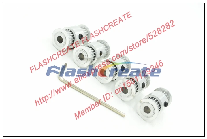 

5pcs new 2GT Timing pulley type double head 20 Teeth Bore 5mm + 5meter 2GT Timing Belt Width 6mm 3D Printer Parts