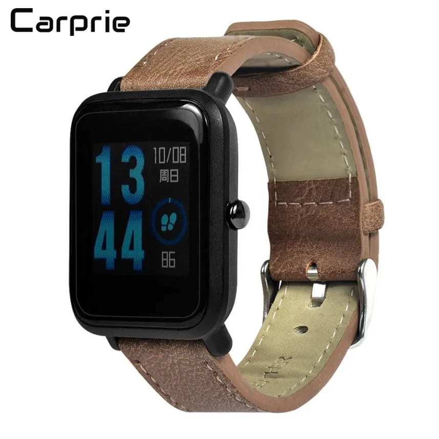 CARPRIE высококачественный сменный кожаный ремешок в стиле ретро для Xiaomi Huami Amazfit Bip