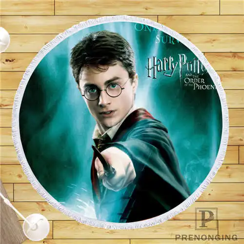 Round beach blanket Пользовательские DIY из микрофибры по индивидуальному заказу ткань harry_potter круглый пляжный коврик полотенце напечатано по требованию 150 см#19-01-28-67 - Цвет: Round beach blanket