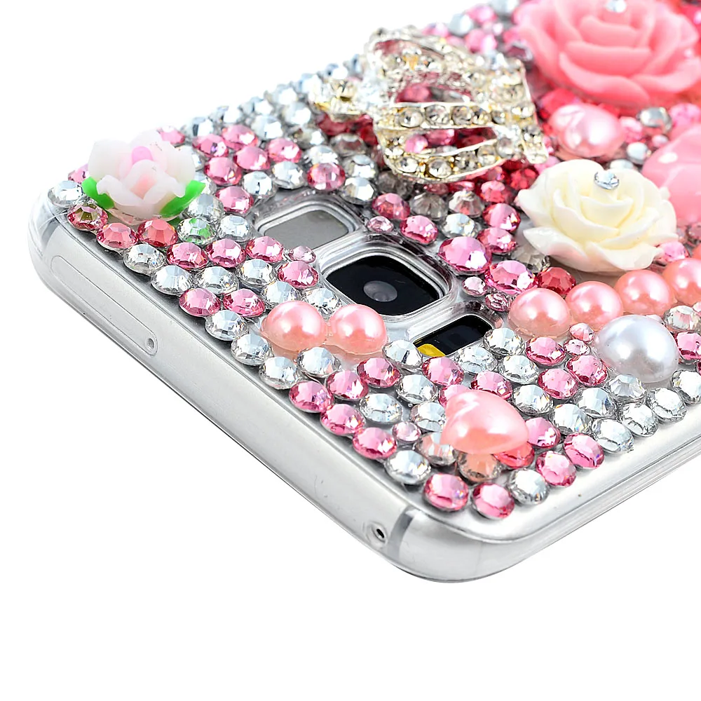 3D ручной работы чехол для телефона с алмазными блестками Кристалл со стразами