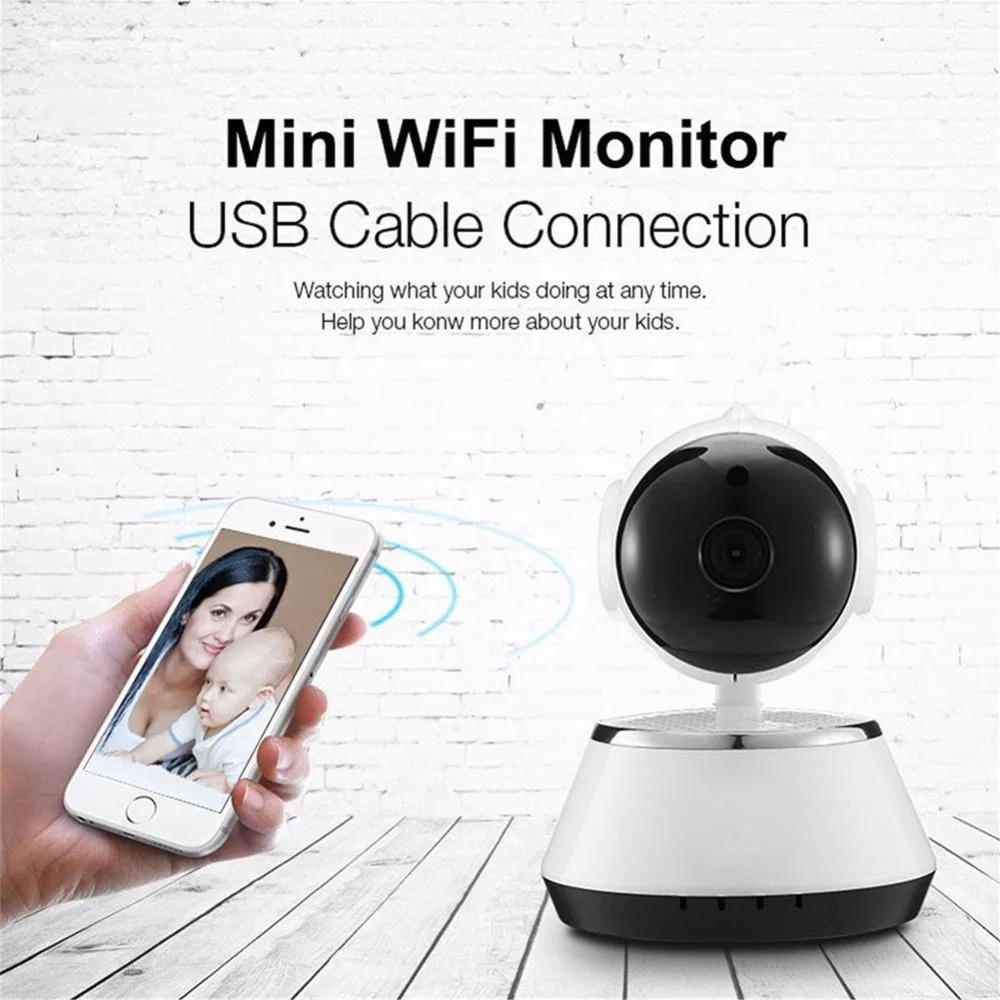 Домашняя IP камера безопасности Wi Fi беспроводная мини Сетевая наблюдения Wifi HD 720P