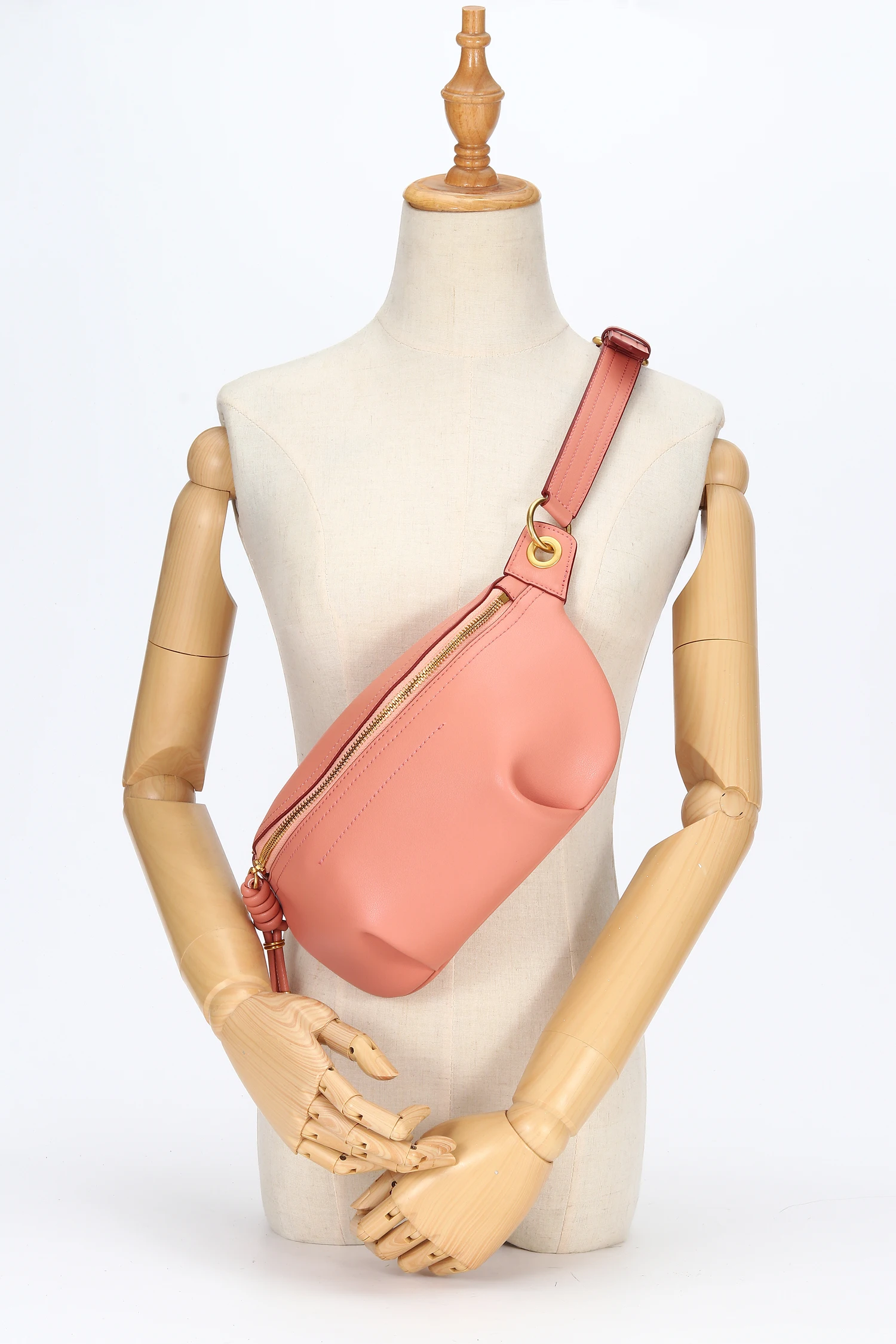 BRIGGS Waist Packs Genuine Leather Crossbody Bags For Women Chest Bag Luxury Handbags Women Bags Designer Ladies Purse