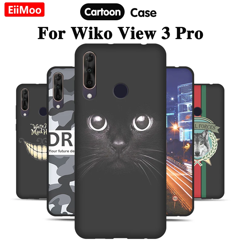 10000 чехол для Wiko View 3 Pro 6 дюйма силиконовый мягкий с милым рисунком телефона View3