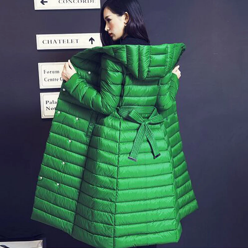 Зимняя куртка женская белая с гусиным пухом 2018|overcoats slim|overcoat womenovercoat jacket |