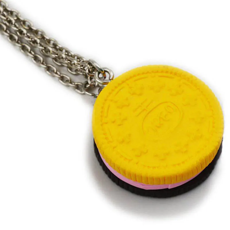 Лидер продаж креативное сердце к сердцу Oreo кулон с молочным клубничным вкусом