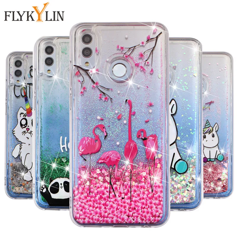 Чехол для Honor 10 Lite чехол Huawei P Smart 2019 с фламинго и зыбучим песком мягкий силиконовый